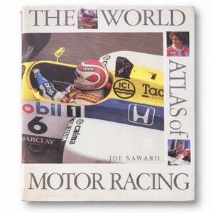 Vintage The World Atlas of Motor Racing Joe Saward 1989 Hardcover Mallard Press